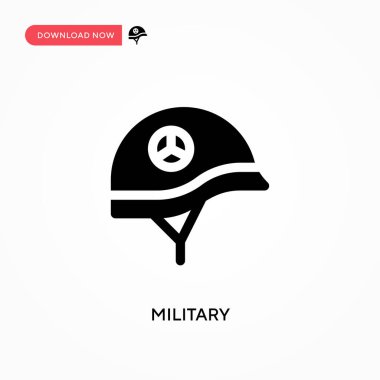 Askeri vektör ikonu. - Evet. Web sitesi veya mobil uygulama için modern, basit düz vektör çizimi