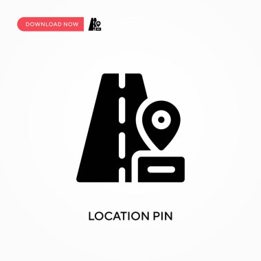 Konum pin vektör simgesi. - Evet. Web sitesi veya mobil uygulama için modern, basit düz vektör çizimi