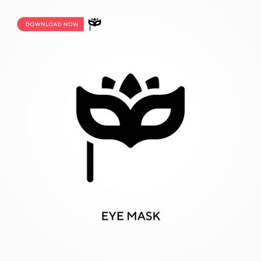 Göz maskesi vektör simgesi. - Evet. Web sitesi veya mobil uygulama için modern, basit düz vektör çizimi