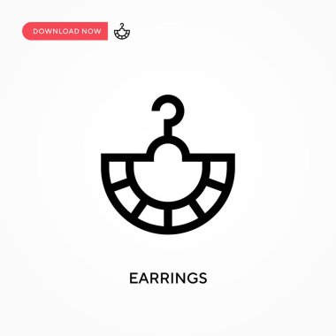 Küpe vektör ikonu. - Evet. Web sitesi veya mobil uygulama için modern, basit düz vektör çizimi