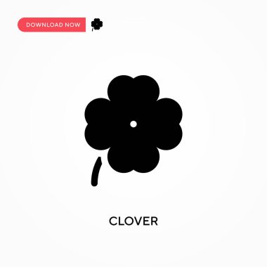 Yonca vektör simgesi. - Evet. Web sitesi veya mobil uygulama için modern, basit düz vektör çizimi