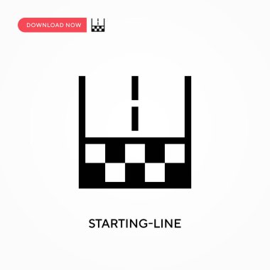 Başlangıç çizgisi vektör simgesi. - Evet. Web sitesi veya mobil uygulama için modern, basit düz vektör çizimi