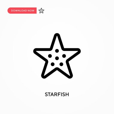 Denizyıldızı vektör simgesi. - Evet. Web sitesi veya mobil uygulama için modern, basit düz vektör çizimi