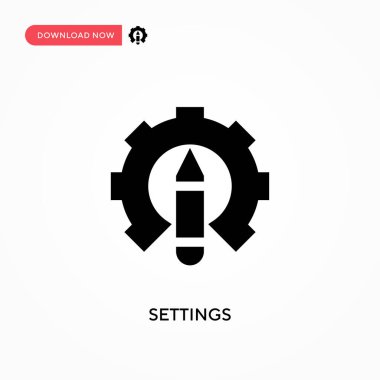 Ayarlar vektör simgesi. - Evet. Web sitesi veya mobil uygulama için modern, basit düz vektör çizimi