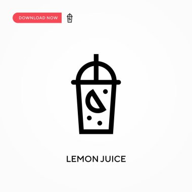 Limon suyu ikonu. - Evet. Web sitesi veya mobil uygulama için modern, basit düz vektör çizimi