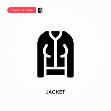 Ceket vektör simgesi. - Evet. Web sitesi veya mobil uygulama için modern, basit düz vektör çizimi