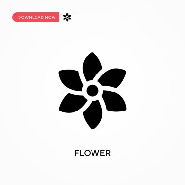 Çiçek vektör simgesi. - Evet. Web sitesi veya mobil uygulama için modern, basit düz vektör çizimi
