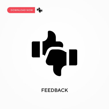 Geri besleme vektör simgesi. - Evet. Web sitesi veya mobil uygulama için modern, basit düz vektör çizimi