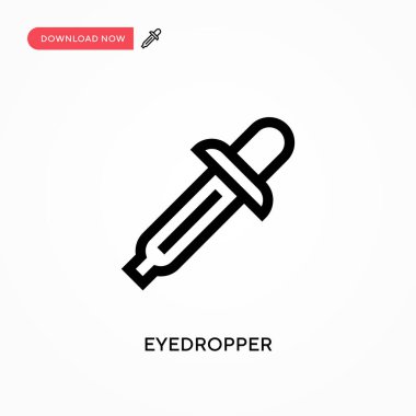 Göz damlası vektör simgesi. - Evet. Web sitesi veya mobil uygulama için modern, basit düz vektör çizimi