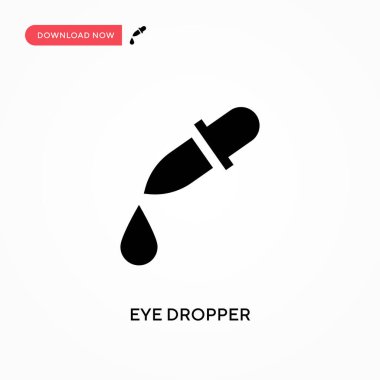 Göz damlası vektör simgesi. - Evet. Web sitesi veya mobil uygulama için modern, basit düz vektör çizimi