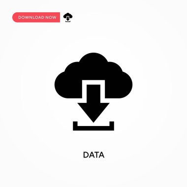 Veri vektör simgesi. - Evet. Web sitesi veya mobil uygulama için modern, basit düz vektör çizimi