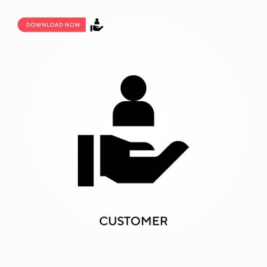 Müşteri vektör simgesi. - Evet. Web sitesi veya mobil uygulama için modern, basit düz vektör çizimi