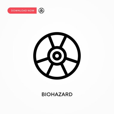 Biyolojik tehlike vektör simgesi. - Evet. Web sitesi veya mobil uygulama için modern, basit düz vektör çizimi