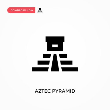 Aztek piramit vektör simgesi. - Evet. Web sitesi veya mobil uygulama için modern, basit düz vektör çizimi