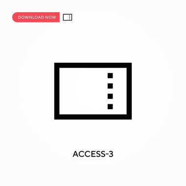 Erişim-3 vektör simgesi. - Evet. Web sitesi veya mobil uygulama için modern, basit düz vektör çizimi