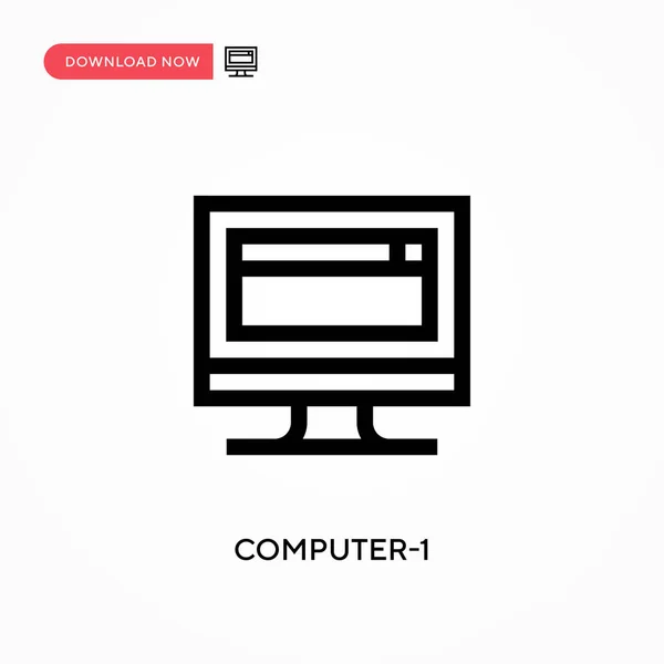 Computer Vector Icon Modern Simple Flat Vector Illustration Web Site — Stock Vector