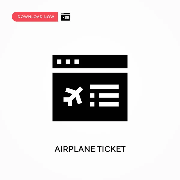 Vliegticket Vector Icoon Moderne Eenvoudige Platte Vectorillustratie Voor Website Mobiele — Stockvector