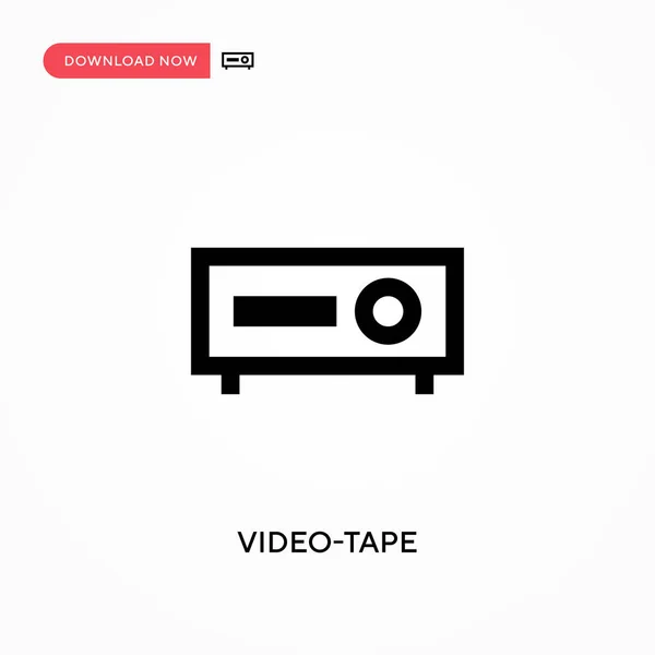 Video Tape Vector Icon Modern Simple Flat Vector Illustration Web — Stock Vector