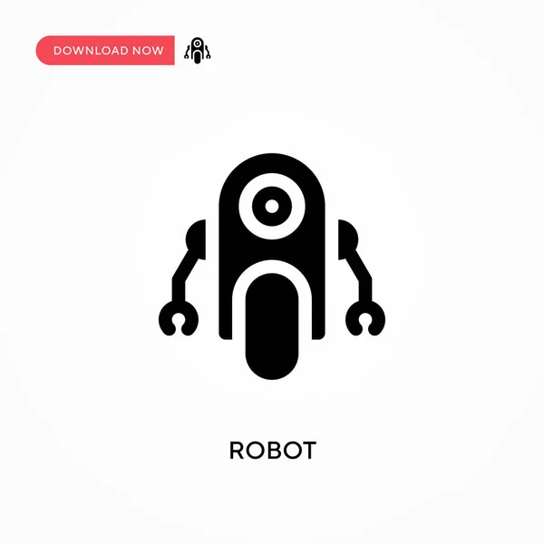 Robotvektorikon Modern Enkel Platt Vektor Illustration För Webbplats Eller Mobilapp — Stock vektor