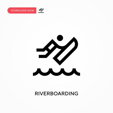 Nehir yatağı ikonu. - Evet. Web sitesi veya mobil uygulama için modern, basit düz vektör çizimi