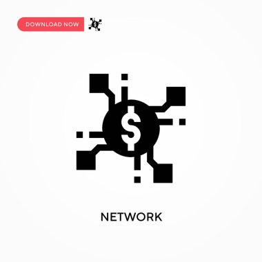 Ağ vektör simgesi. - Evet. Web sitesi veya mobil uygulama için modern, basit düz vektör çizimi