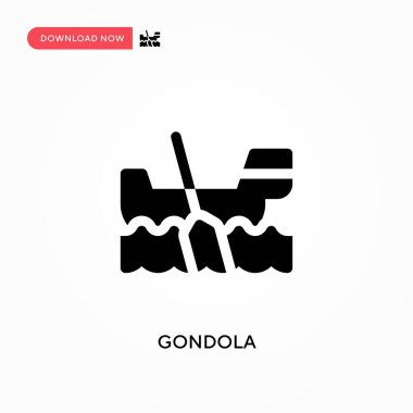 Gondol vektör simgesi. - Evet. Web sitesi veya mobil uygulama için modern, basit düz vektör çizimi