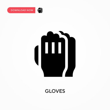 Eldiven vektör simgesi. - Evet. Web sitesi veya mobil uygulama için modern, basit düz vektör çizimi