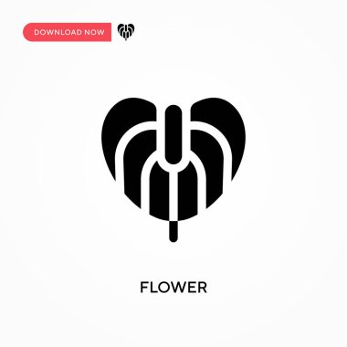 Çiçek vektör simgesi. - Evet. Web sitesi veya mobil uygulama için modern, basit düz vektör çizimi