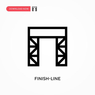 Bitiş çizgisi vektör simgesi. - Evet. Web sitesi veya mobil uygulama için modern, basit düz vektör çizimi