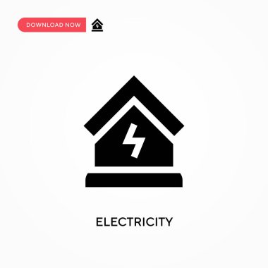 Elektrik vektör simgesi. - Evet. Web sitesi veya mobil uygulama için modern, basit düz vektör çizimi