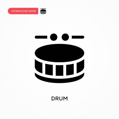 Davul vektör simgesi. - Evet. Web sitesi veya mobil uygulama için modern, basit düz vektör çizimi
