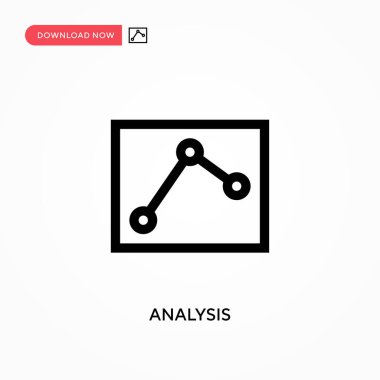 Analiz vektör simgesi. - Evet. Web sitesi veya mobil uygulama için modern, basit düz vektör çizimi