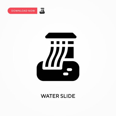 Su kaydırağı vektör simgesi. - Evet. Web sitesi veya mobil uygulama için modern, basit düz vektör çizimi