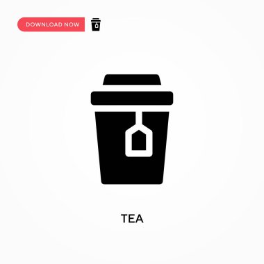 Çay vektör simgesi. - Evet. Web sitesi veya mobil uygulama için modern, basit düz vektör çizimi
