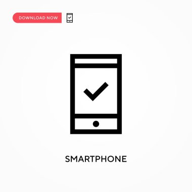 Akıllı telefon vektör simgesi. - Evet. Web sitesi veya mobil uygulama için modern, basit düz vektör çizimi