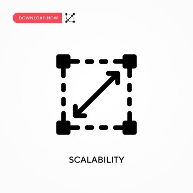 Ölçeklenebilirlik vektör simgesi. - Evet. Web sitesi veya mobil uygulama için modern, basit düz vektör çizimi