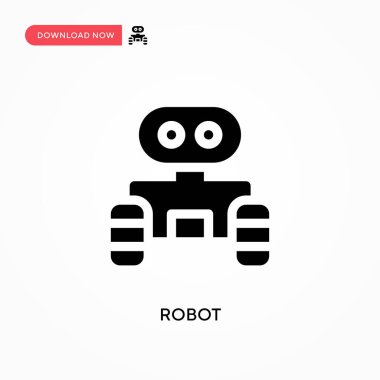 Robot vektör simgesi. - Evet. Web sitesi veya mobil uygulama için modern, basit düz vektör çizimi