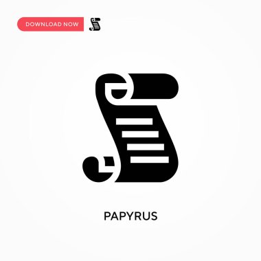 Papirüs vektör simgesi. - Evet. Web sitesi veya mobil uygulama için modern, basit düz vektör çizimi