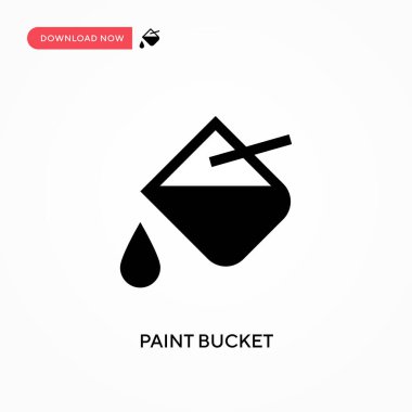 Kova vektör simgesini boya. - Evet. Web sitesi veya mobil uygulama için modern, basit düz vektör çizimi