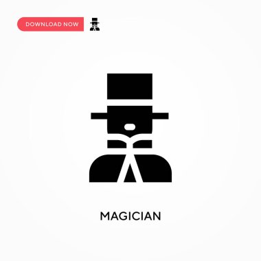 Sihirbaz vektör simgesi. - Evet. Web sitesi veya mobil uygulama için modern, basit düz vektör çizimi