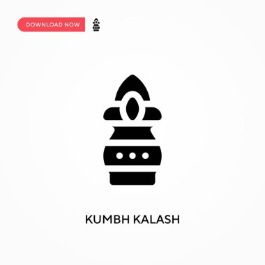 Kumbh kalash vektör simgesi. - Evet. Web sitesi veya mobil uygulama için modern, basit düz vektör çizimi