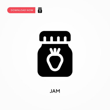 Jam vektör simgesi. - Evet. Web sitesi veya mobil uygulama için modern, basit düz vektör çizimi