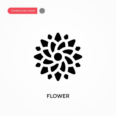Çiçek vektör simgesi. - Evet. Web sitesi veya mobil uygulama için modern, basit düz vektör çizimi