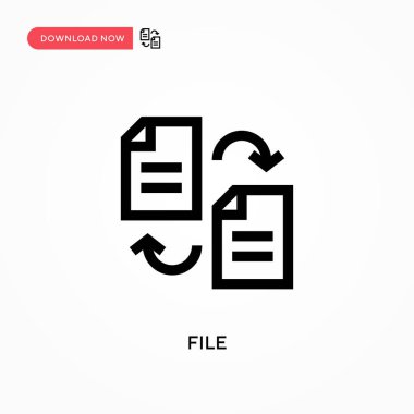 Dosya vektör simgesi. - Evet. Web sitesi veya mobil uygulama için modern, basit düz vektör çizimi
