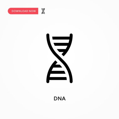 DNA vektör simgesi. - Evet. Web sitesi veya mobil uygulama için modern, basit düz vektör çizimi