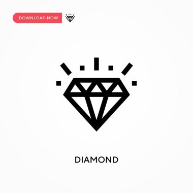 Elmas vektör simgesi. - Evet. Web sitesi veya mobil uygulama için modern, basit düz vektör çizimi