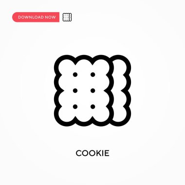 Kurabiye vektör simgesi. - Evet. Web sitesi veya mobil uygulama için modern, basit düz vektör çizimi