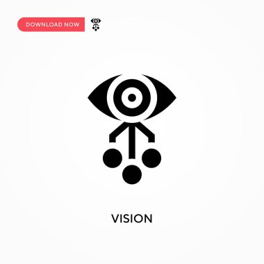 Vizyon vektör simgesi. - Evet. Web sitesi veya mobil uygulama için modern, basit düz vektör çizimi
