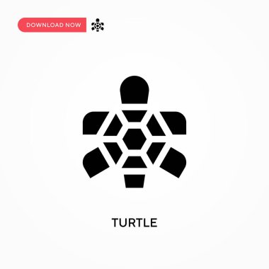 Kaplumbağa vektör simgesi. - Evet. Web sitesi veya mobil uygulama için modern, basit düz vektör çizimi