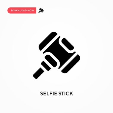 Selfie çubuğu vektör simgesi. - Evet. Web sitesi veya mobil uygulama için modern, basit düz vektör çizimi